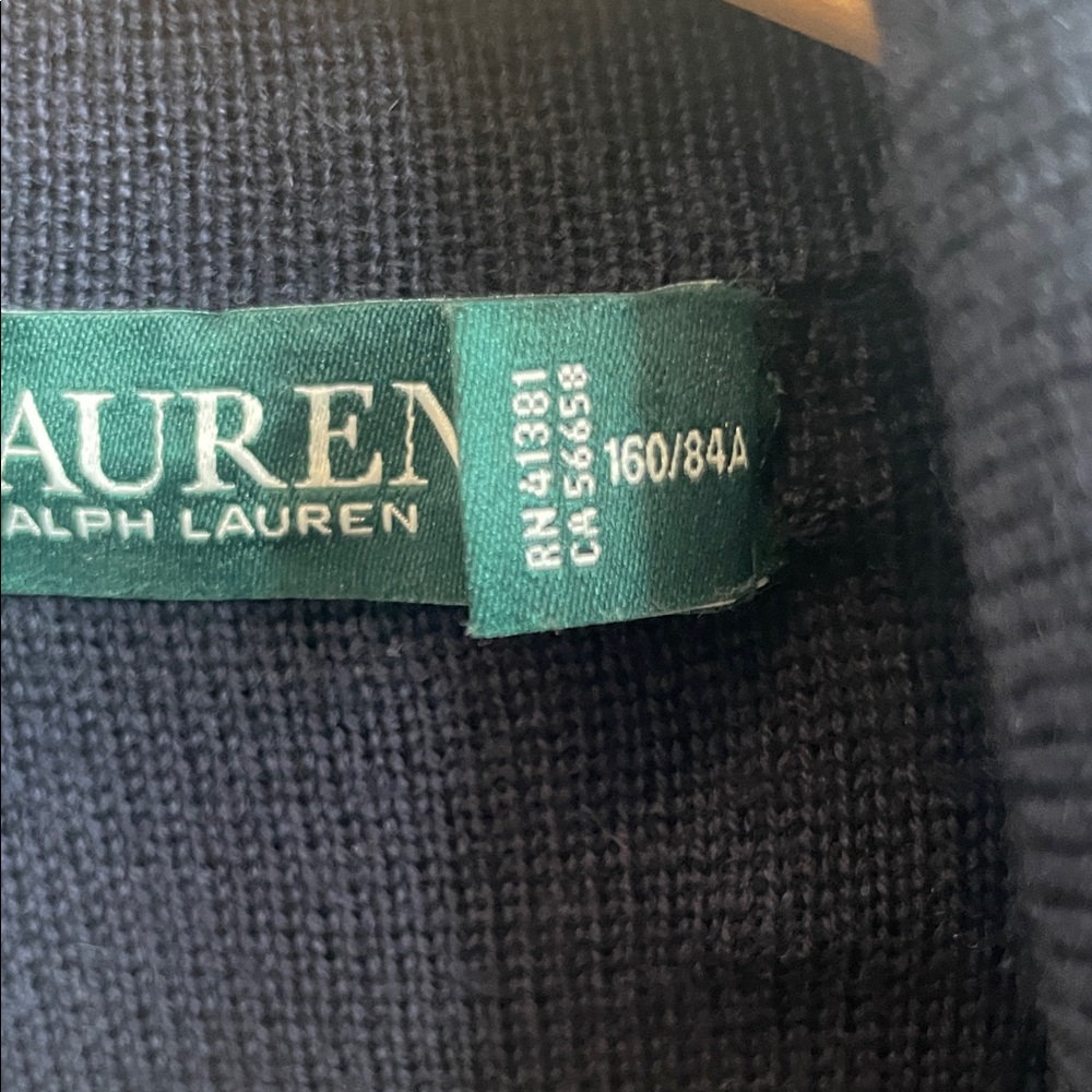 Vintage Polo by Ralph Lauren Navy Blazer with Embroidered Crest - Picture 7 of 12